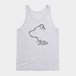 Proud American Pit Bull profile dog lover Tank Top